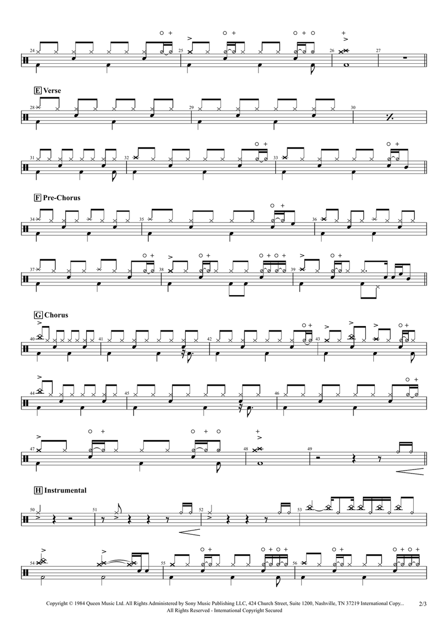 It's A Hard Life Drum Set scores gallery preview page 2