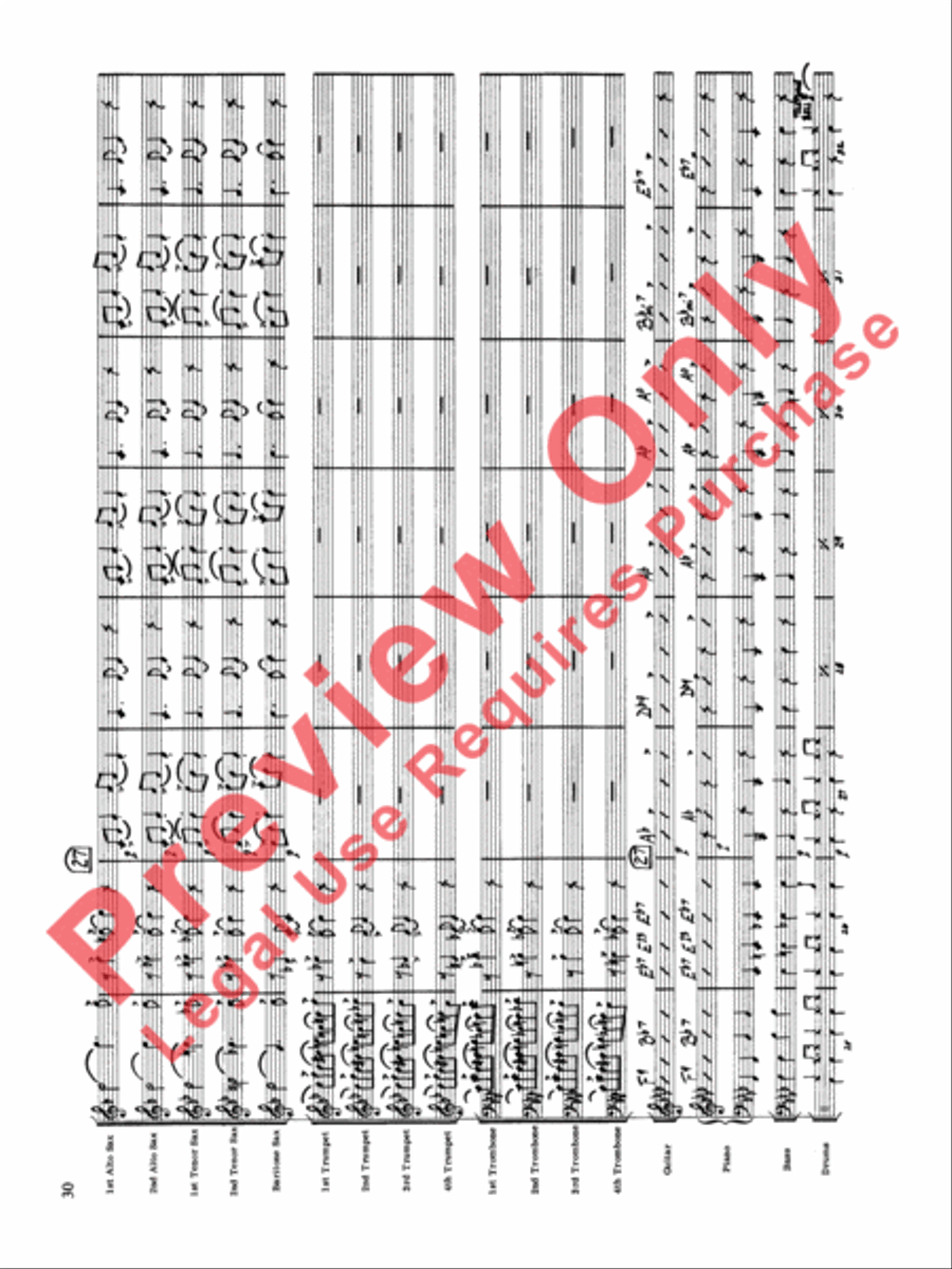 Original Big Band Sounds Big Band scores gallery preview page 31