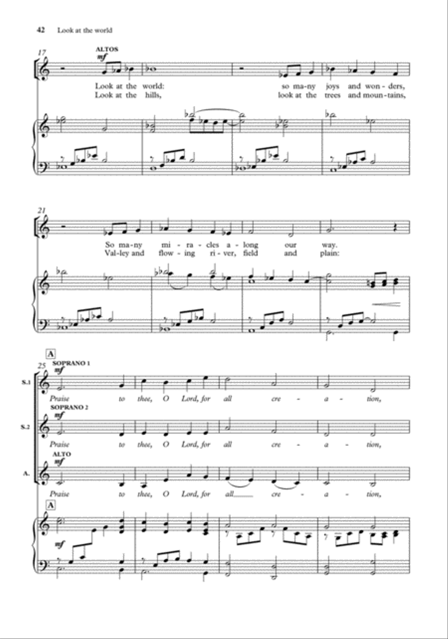 Anthems and Choral Songs for upper-voice choirs 3-Part scores gallery preview page 7