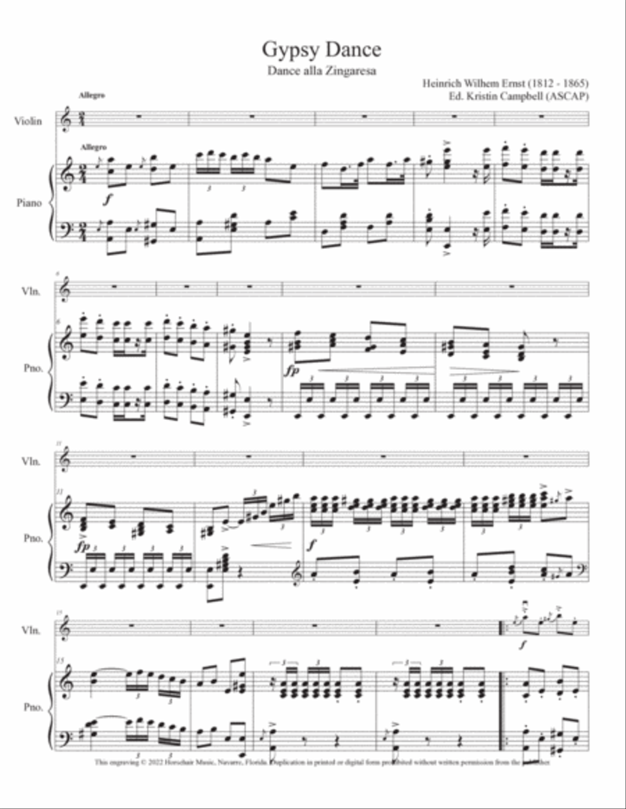 Gypsy Dance Gypsy Dance Violin Solo scores gallery preview page 4