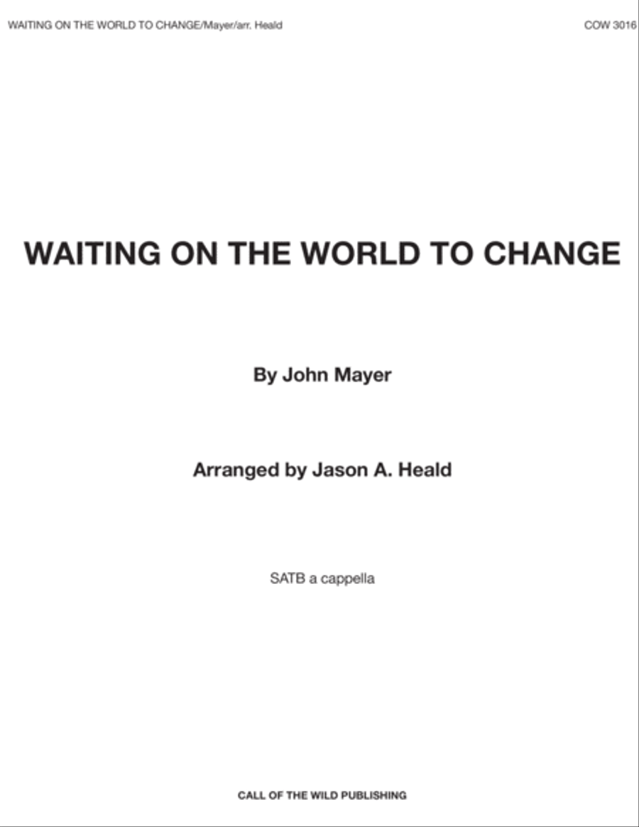 Waiting On The World To Change 4-Part scores gallery preview page 1