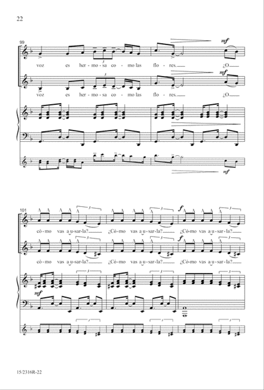 Nuestras Voces SSA scores gallery preview page 22