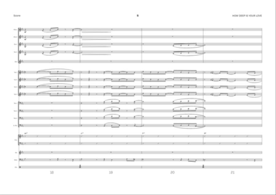 How Deep Is Your Love Jazz Ensemble scores gallery preview page 6