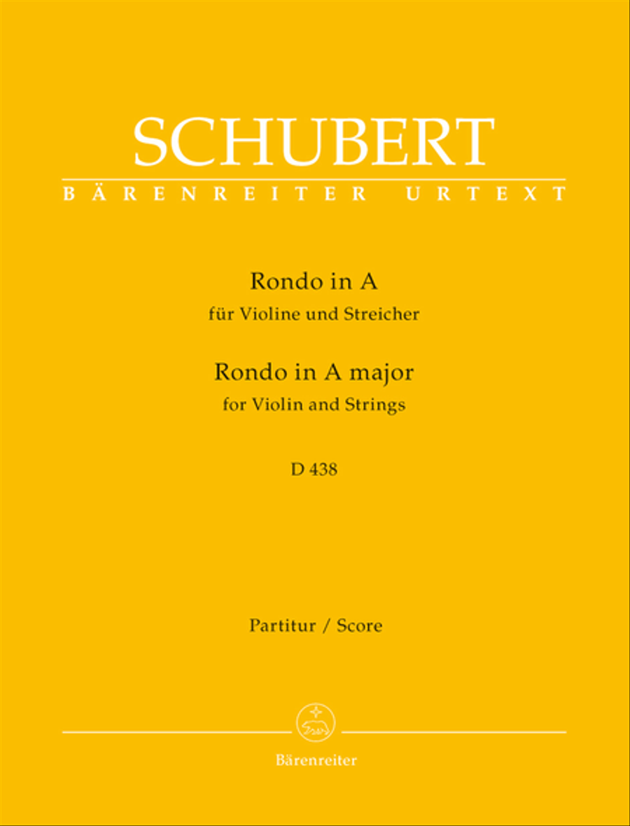 Rondo for Violin and Strings in A major D 438 Orchestra scores gallery preview page 1