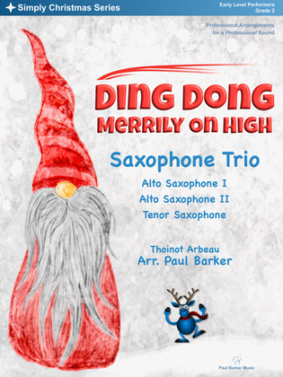 Book cover for Ding Dong Merrily On High (Saxophone Trio)