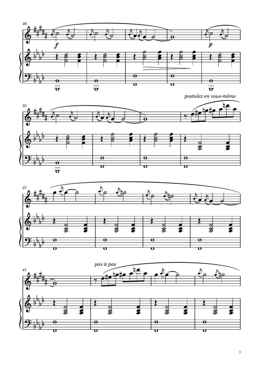 Erik Satie - Gnosienne no1 - Clarinet in A Solo A Clarinet scores gallery preview page 3