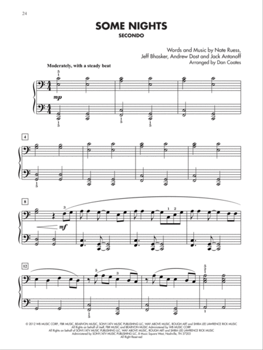 Current Hits for Two 1-3 (Value Pack) Piano Solo scores gallery preview page 16