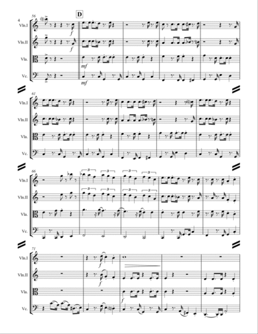 The Mexican Shuffle The Mexican Shuffle String Quartet scores gallery preview page 5