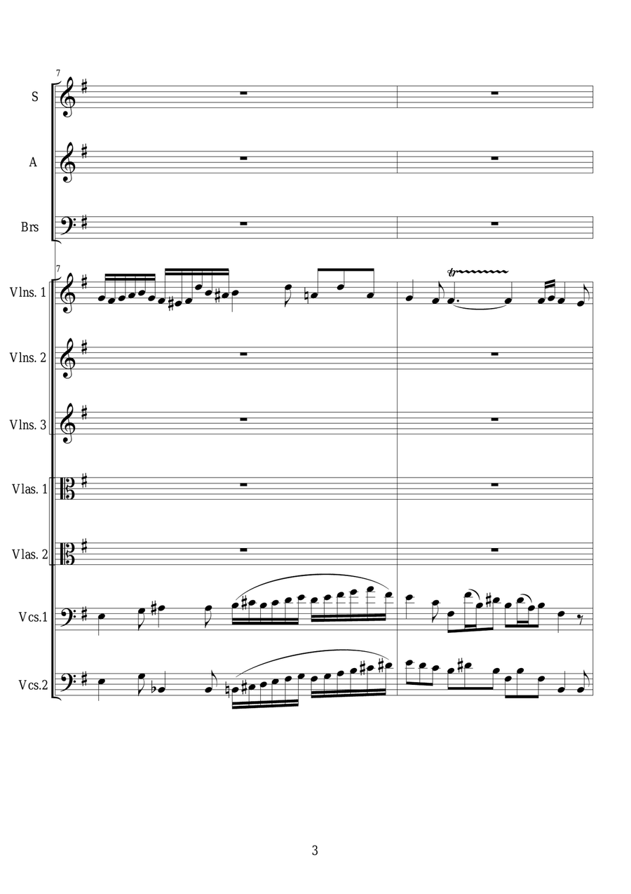 Ingemisco - Sequence no.6 of the Missa Requiem CS044 3-Part scores gallery preview page 3