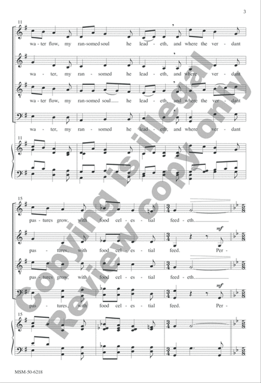 The King of Love My Shepherd Is Divisi scores gallery preview page 3