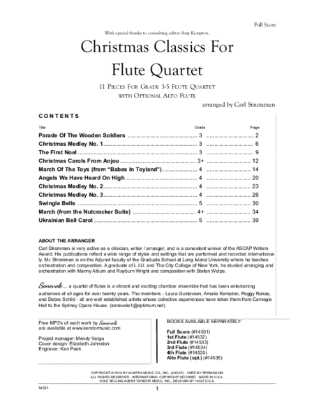 Christmas Classics For Flute Quartet - 4th Flute with MP3s image number null