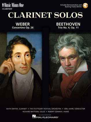Book cover for Weber – Concertino Op. 26 & Beethoven – Trio for Piano, Cello & Clarinet, Op. 11