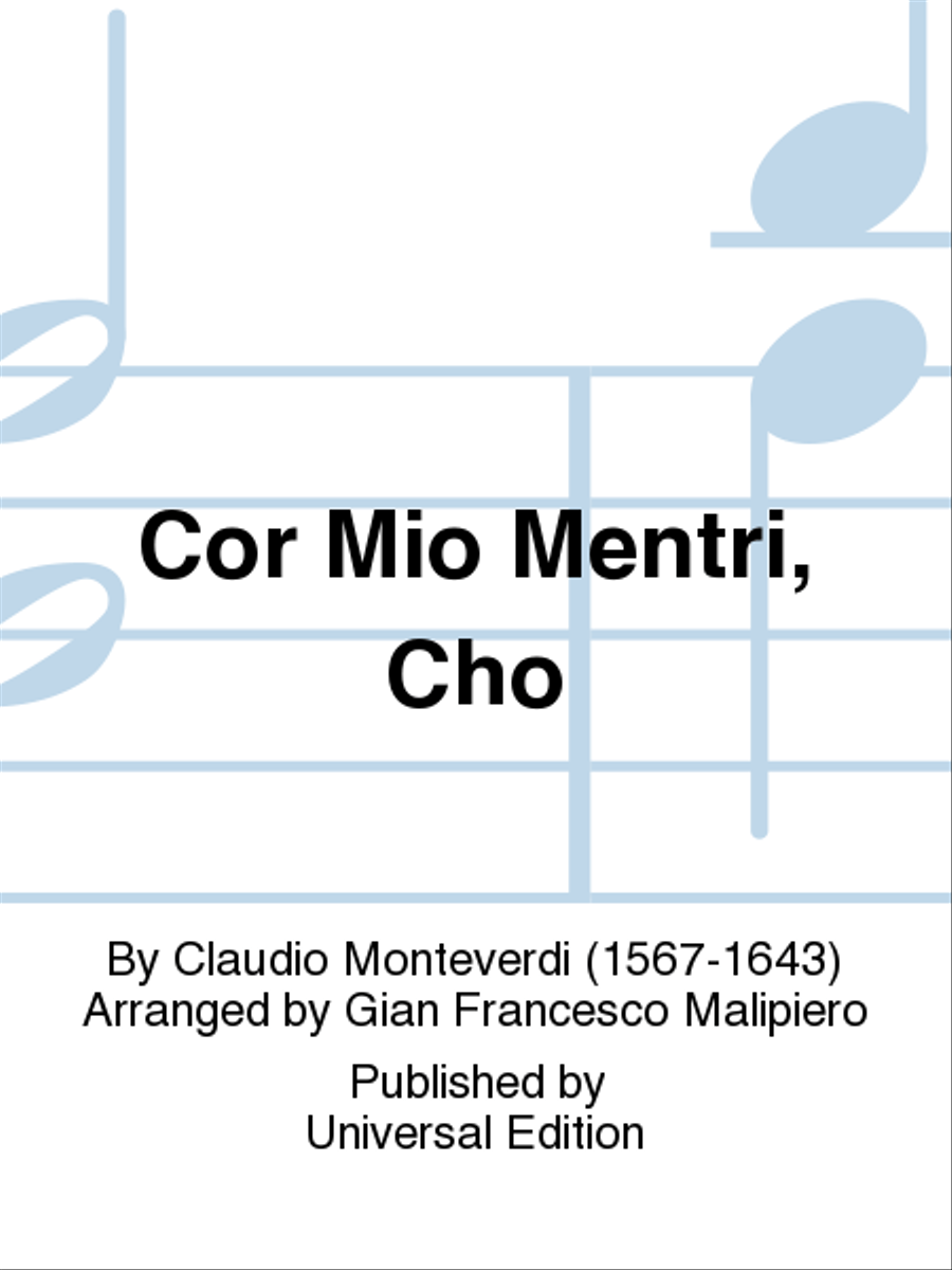 Cor Mio Mentri, Cho School and Community scores gallery preview page 1