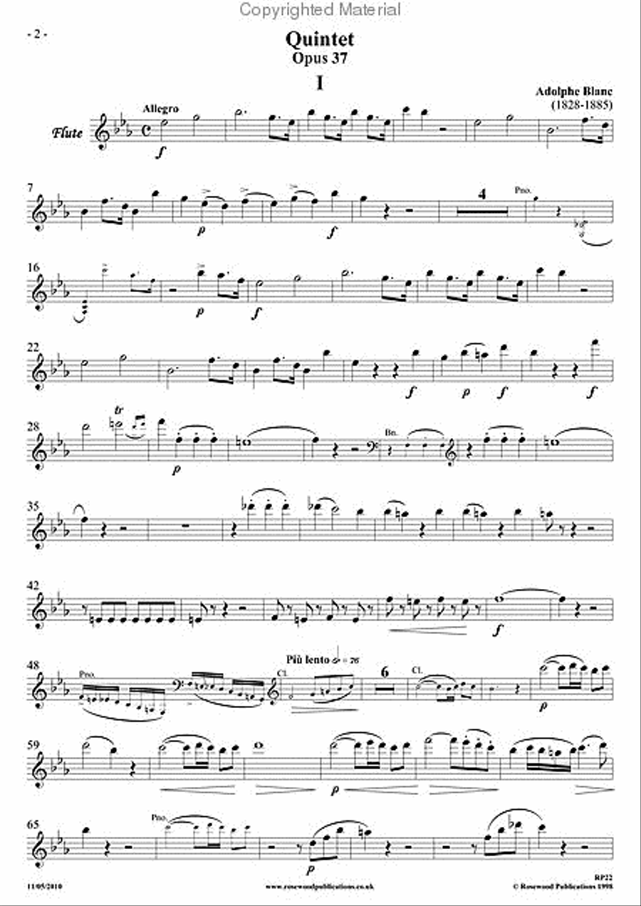 Quintet, Op. 37 Bassoon scores gallery preview page 4