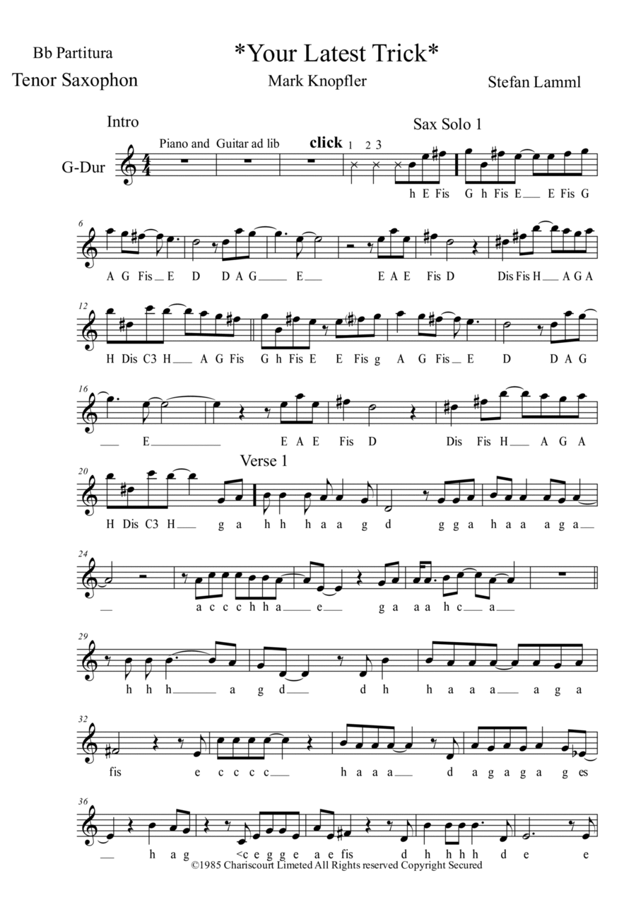 Your latest trick alto sax sheet music top