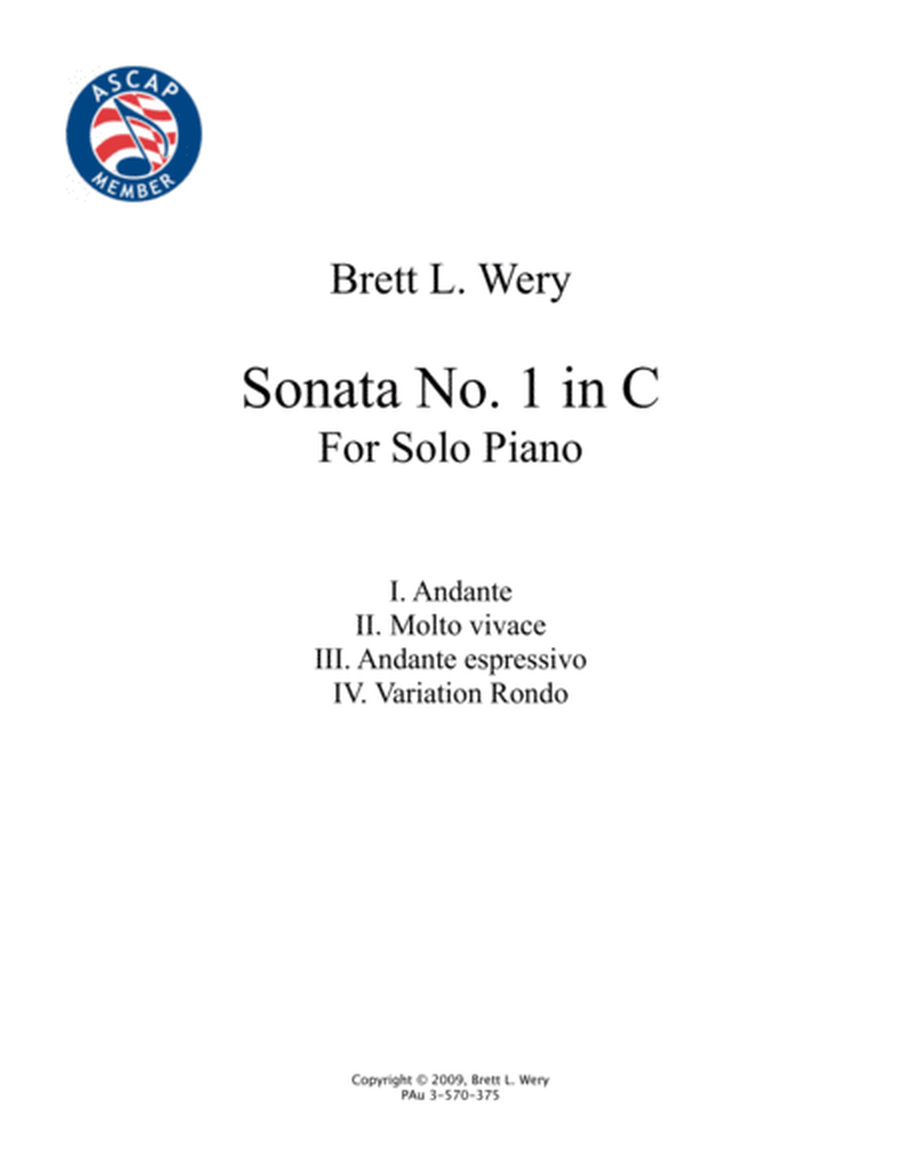 Piano Sonata No. 1 in C image number null