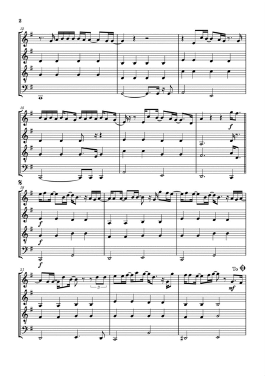 Carried Away Saxophone Quartet scores gallery preview page 3