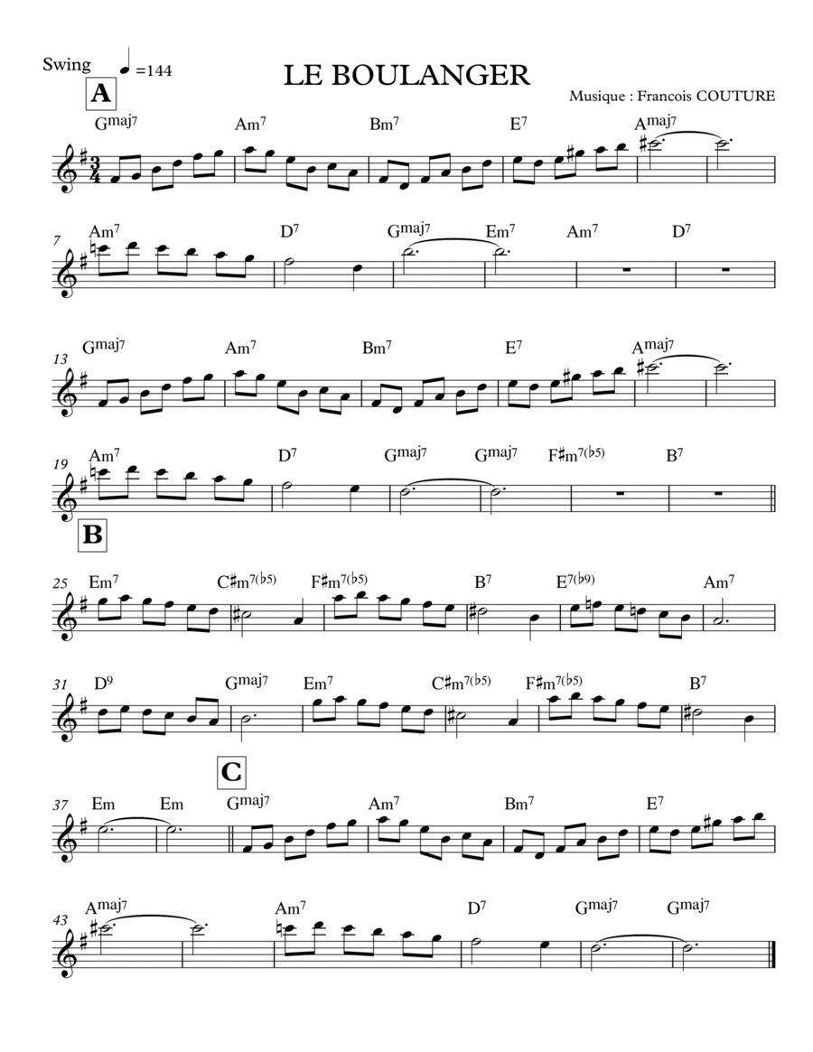 LE BOULANGER Piano scores gallery preview page 1