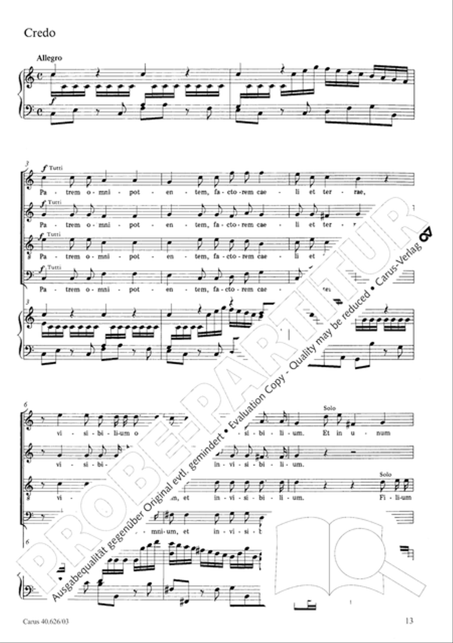 Mass in C Major 4-Part scores gallery preview page 20