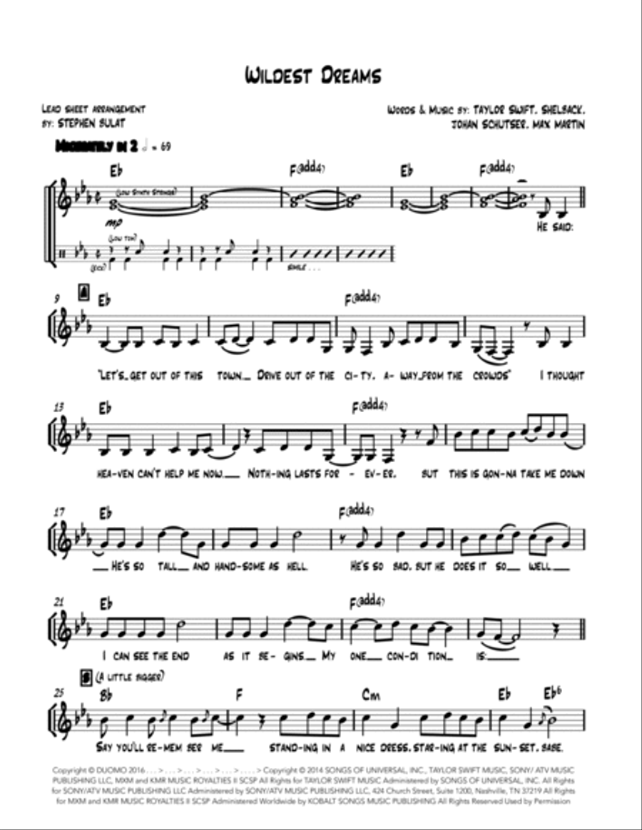 Wildest Dreams Large Ensemble scores gallery preview page 2