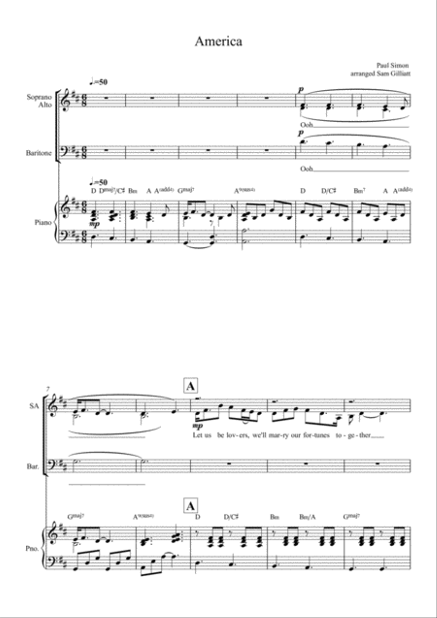 America 3-Part scores gallery preview page 1