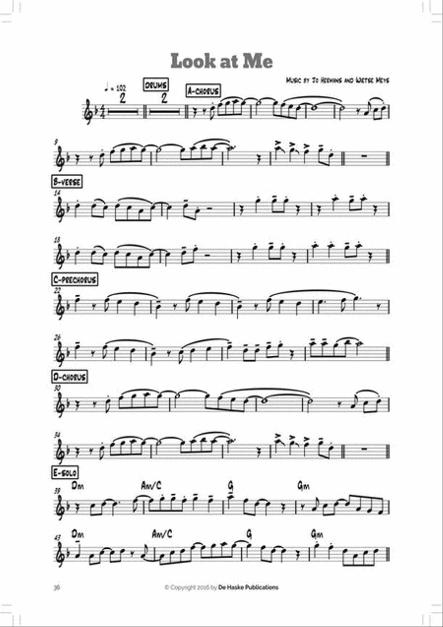 Pop Academy [D] - Altsaxophon Alto Saxophone scores gallery preview page 4