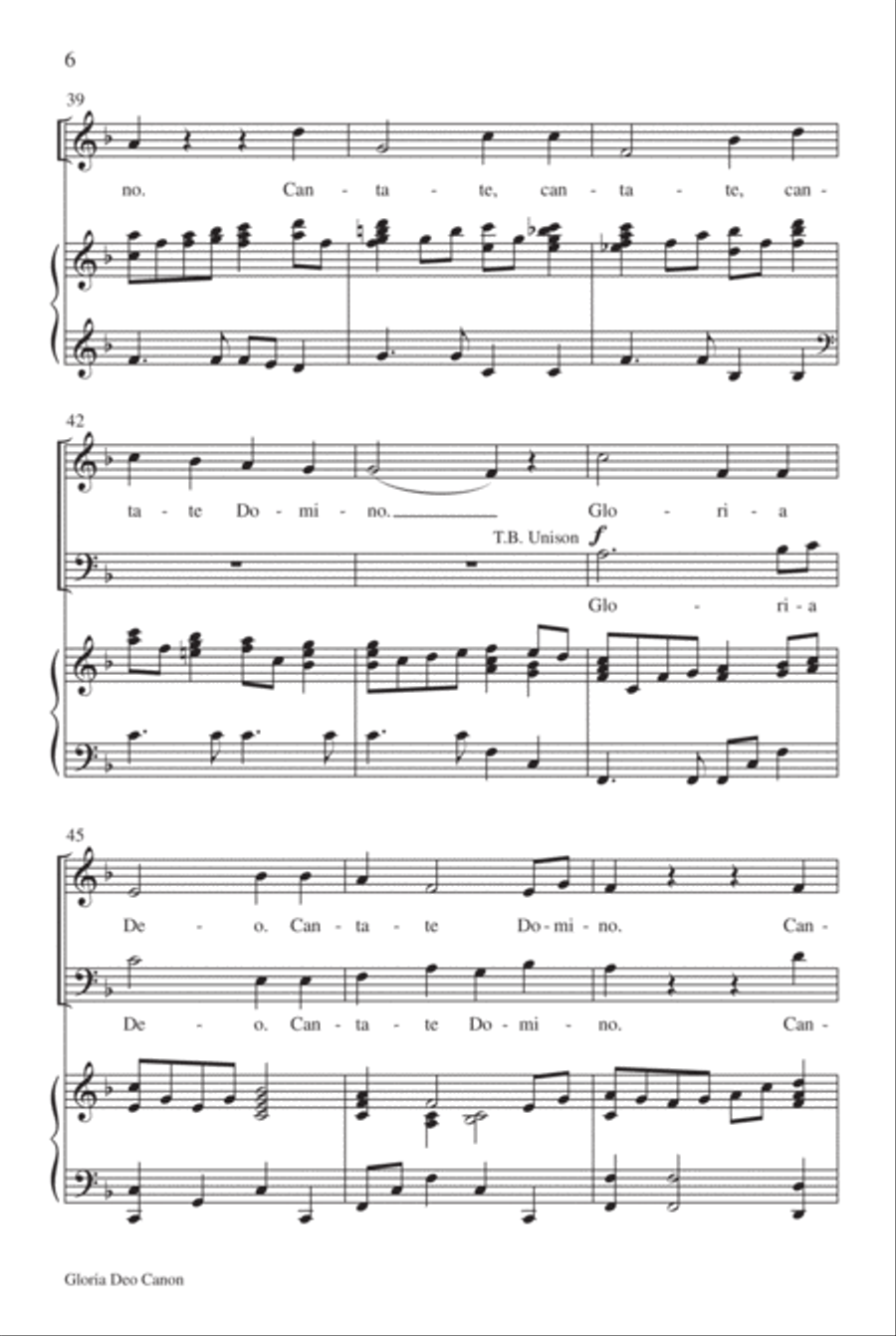 Gloria Deo Canon 4-Part scores gallery preview page 7