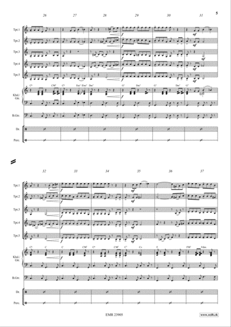 Cha Cha - Cuba Libre Trumpet scores gallery preview page 5