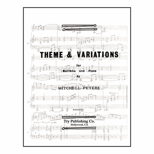 Book cover for Theme And Variations For Marimba and Piano