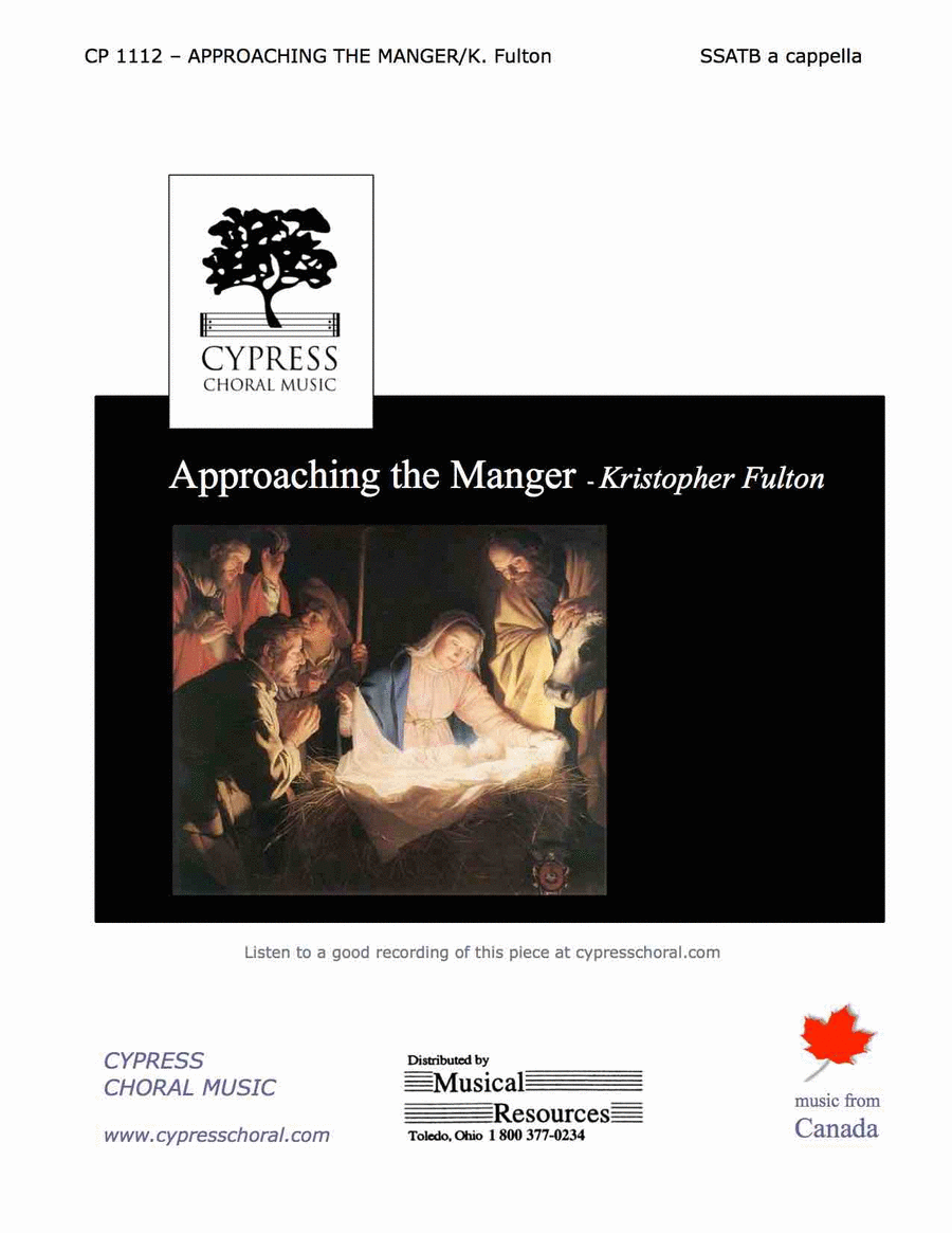 Approaching The Manger SSATB scores gallery preview page 1