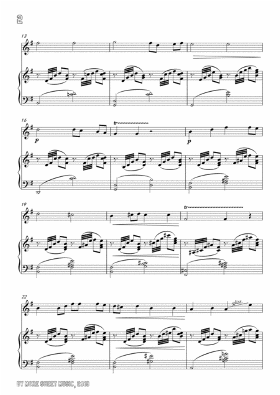 Tosti-La Serenata, for Violin and Piano Violin Solo scores gallery preview page 4