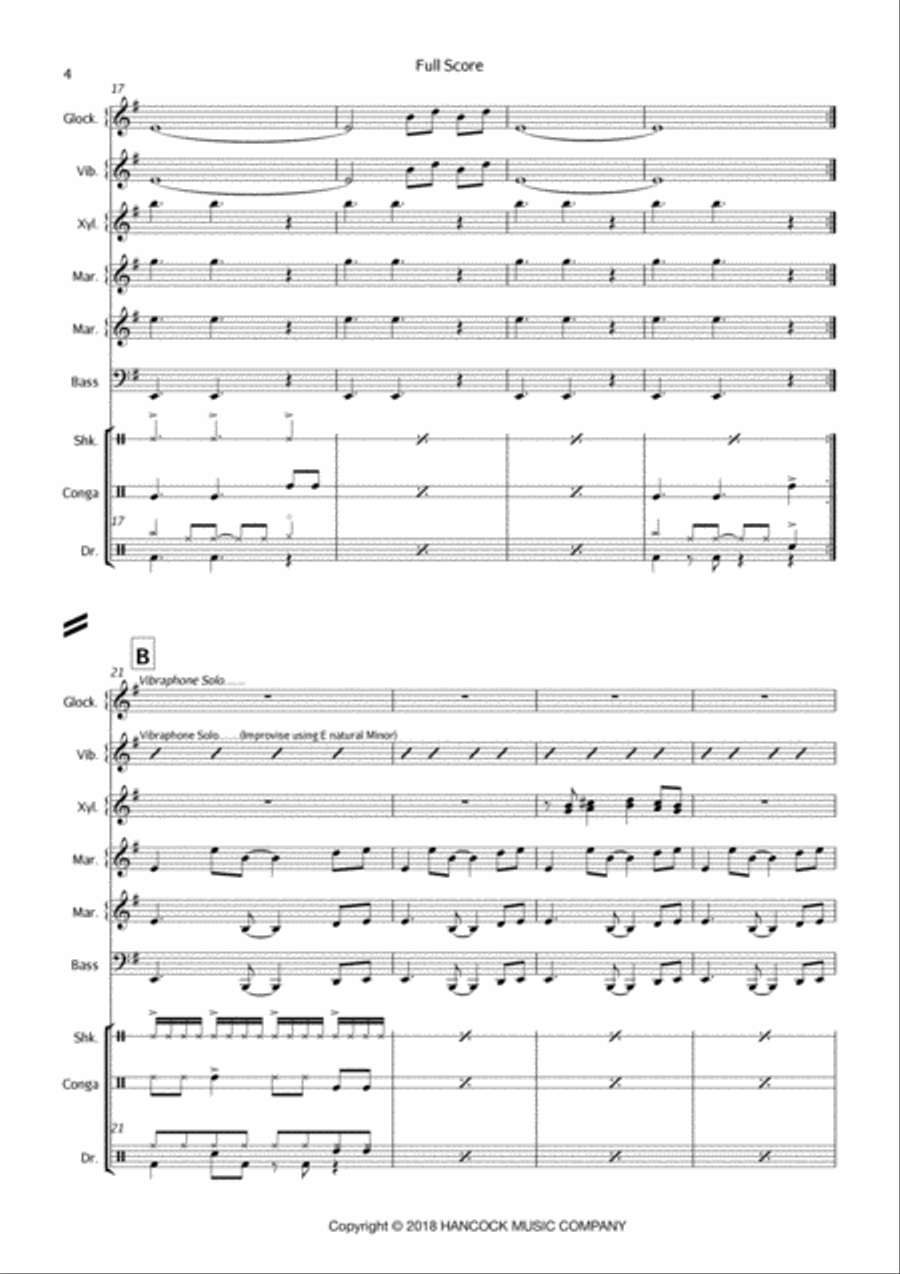 Cantaloupe Island Cantaloupe Island Percussion Ensemble scores gallery preview page 4
