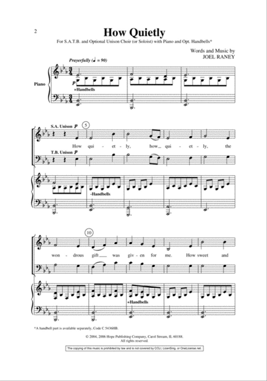 How Quietly 4-Part scores gallery preview page 2