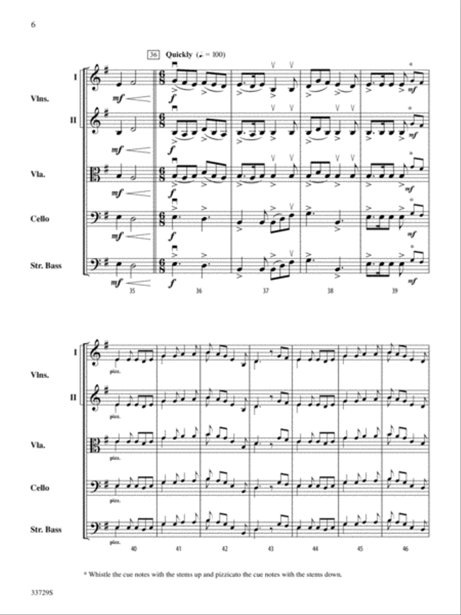 Irish Whistle: Score String Orchestra scores gallery preview page 6