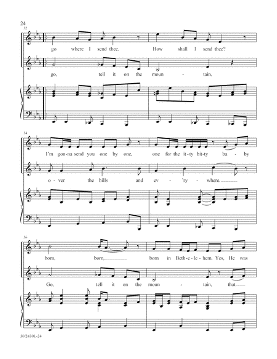 Simply Spirituals Unison Choir scores gallery preview page 25
