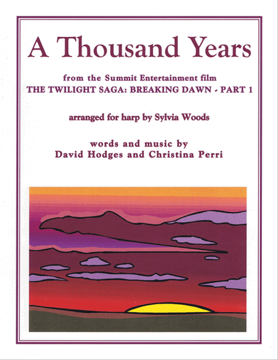 A Thousand Years from The Twilight Saga: Breaking Dawn, Part 1 Harp scores gallery preview page 1