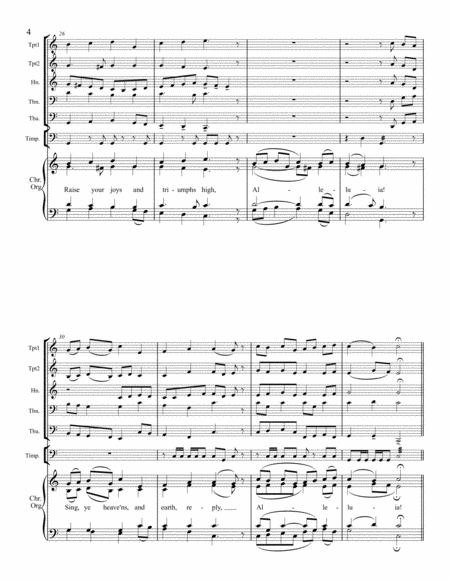 Christ the Lord Is Risen Today - SATB, Descant, Congregation, Brass Quintet, and Organ image number null