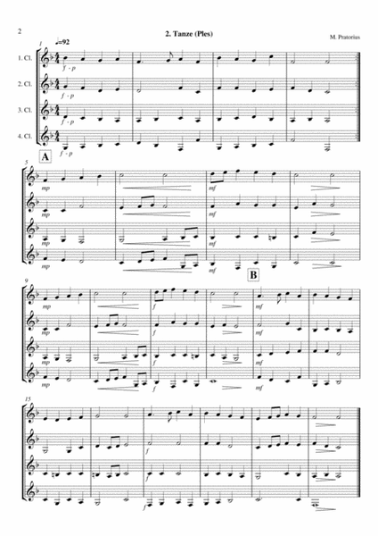 Old dances - Volume 1 - Clarinet Quartet image number null