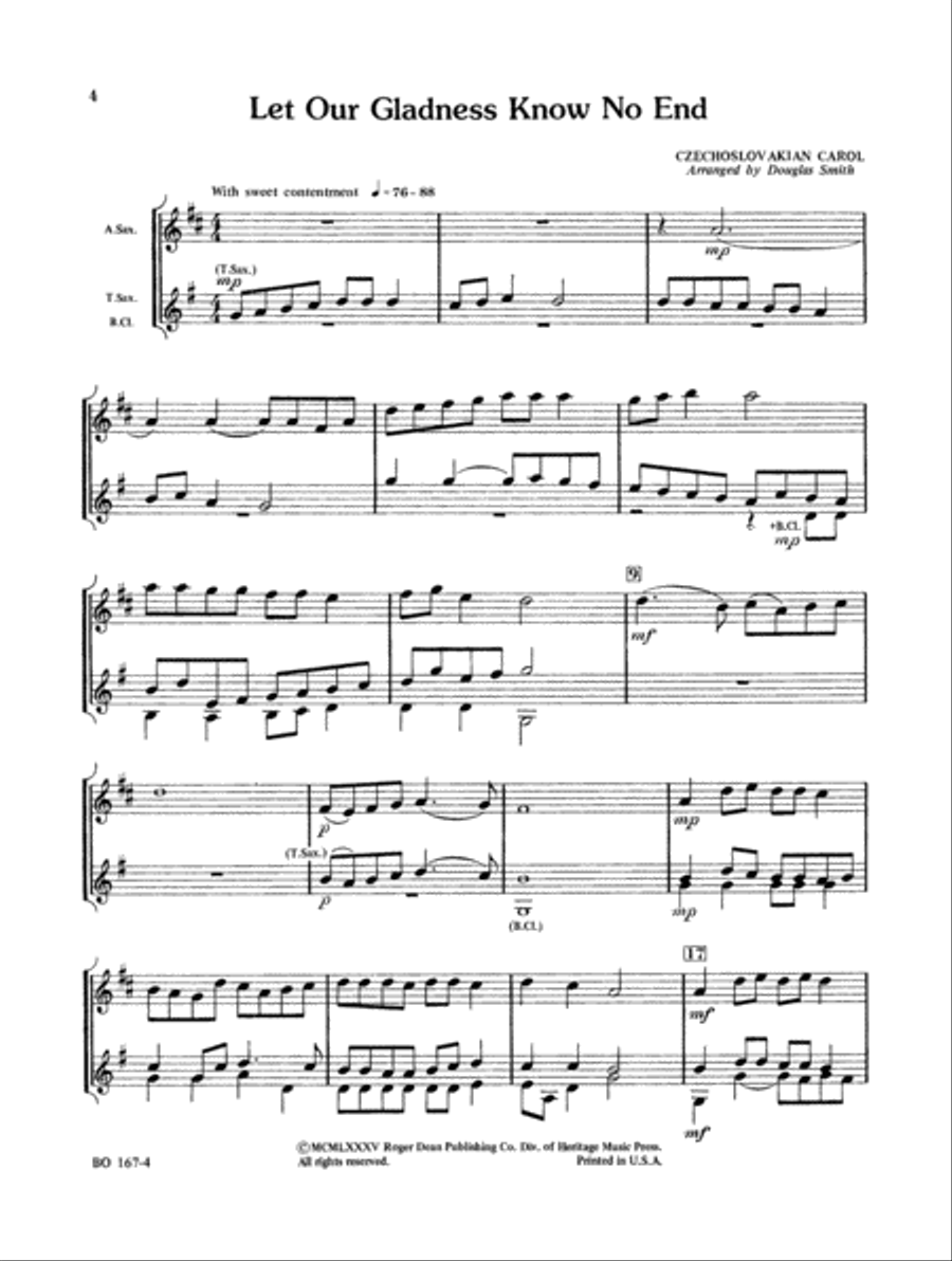 Christmas Folio for Four-Plus Woodwinds - Alto Sax