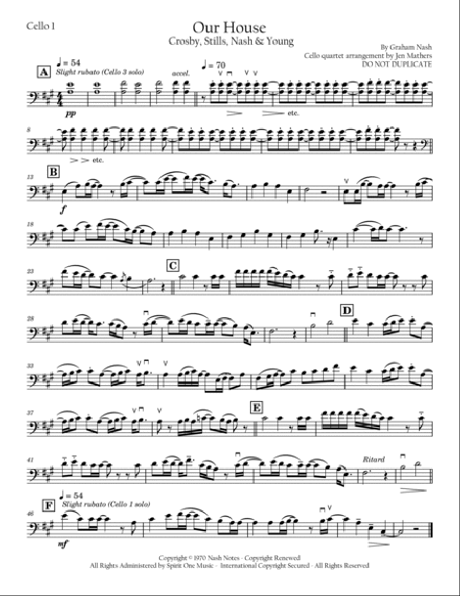 Our House String Quartet scores gallery preview page 1