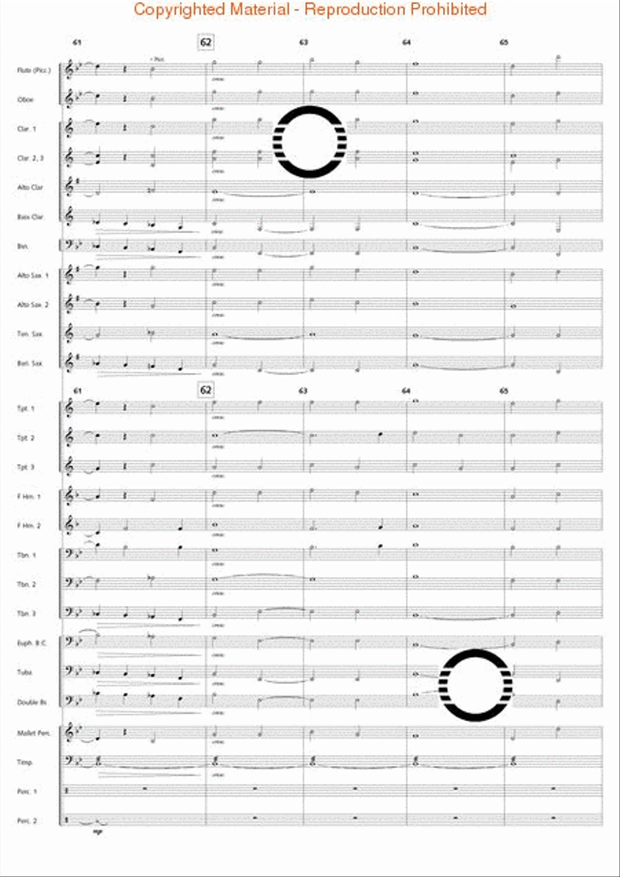 Academic Festival Overture Concert Band scores gallery preview page 14