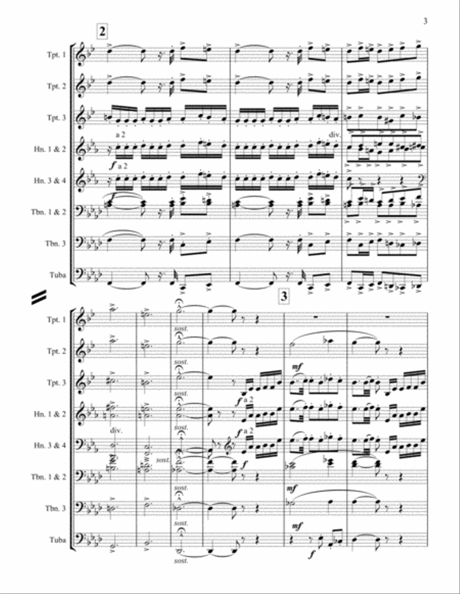 Fanfare Pour Preceder La Peri Horn scores gallery preview page 3