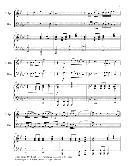 Trios for 3 GREAT HYMNS (Bb Trumpet & Bassoon with Piano and Parts) image number null
