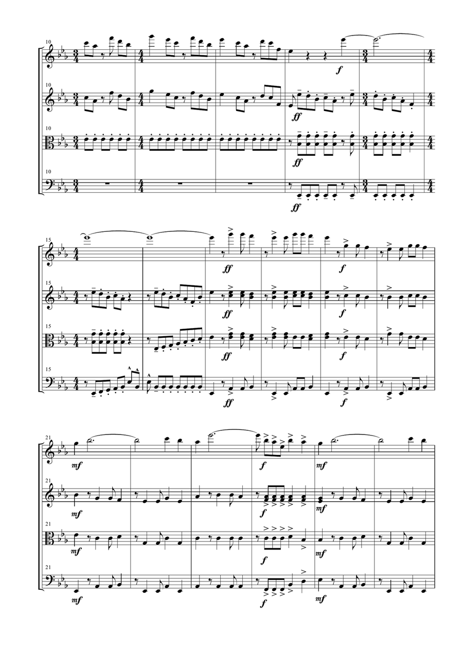 The Magnificent Seven String Quartet scores gallery preview page 2
