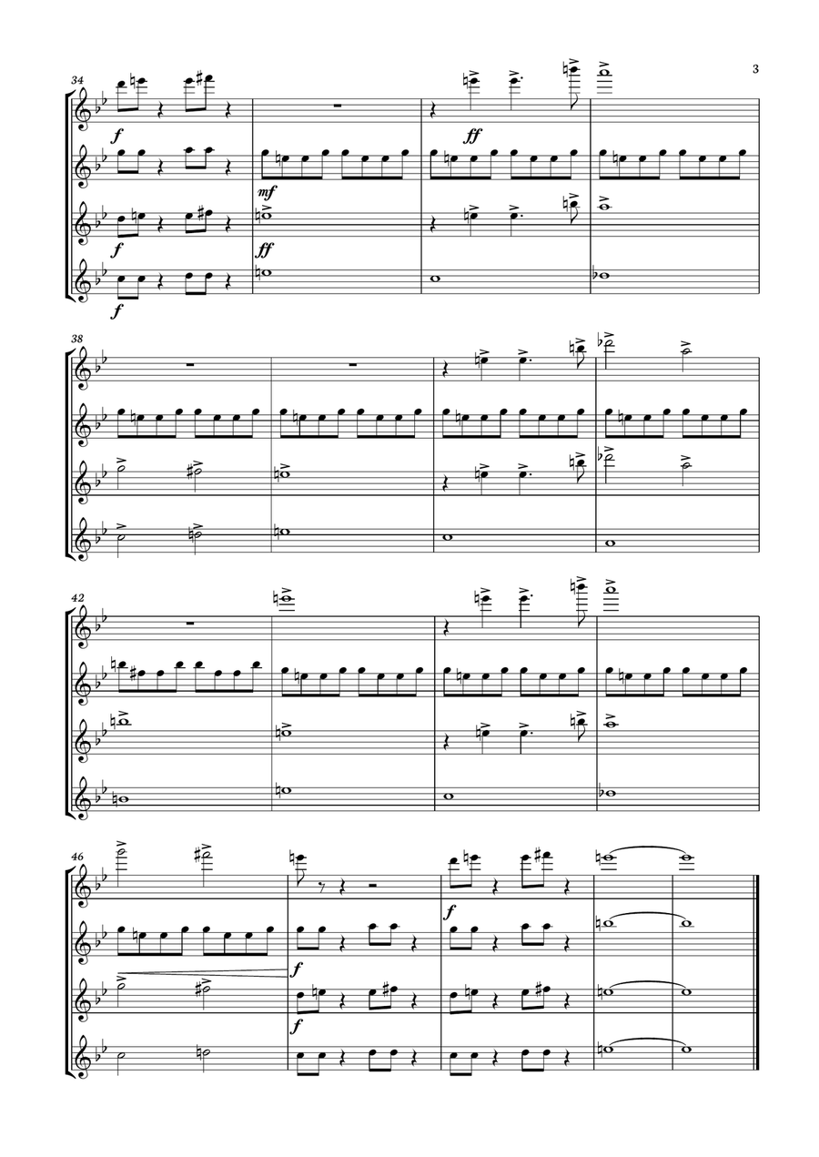 Avengers: Endgame Guitar Ensemble scores gallery preview page 3