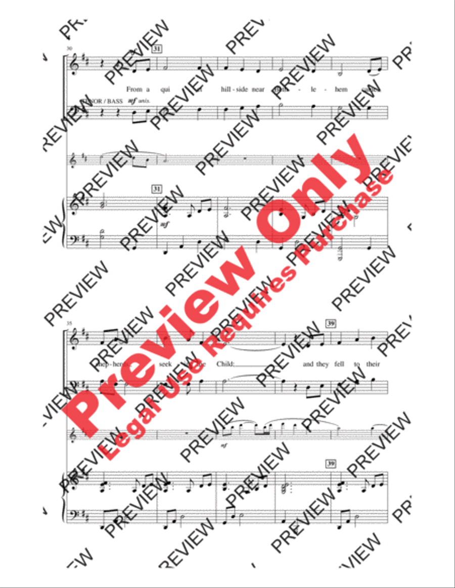 Celtic Christmas Lullaby 4-Part scores gallery preview page 4