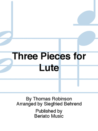 Book cover for Three Pieces for Lute