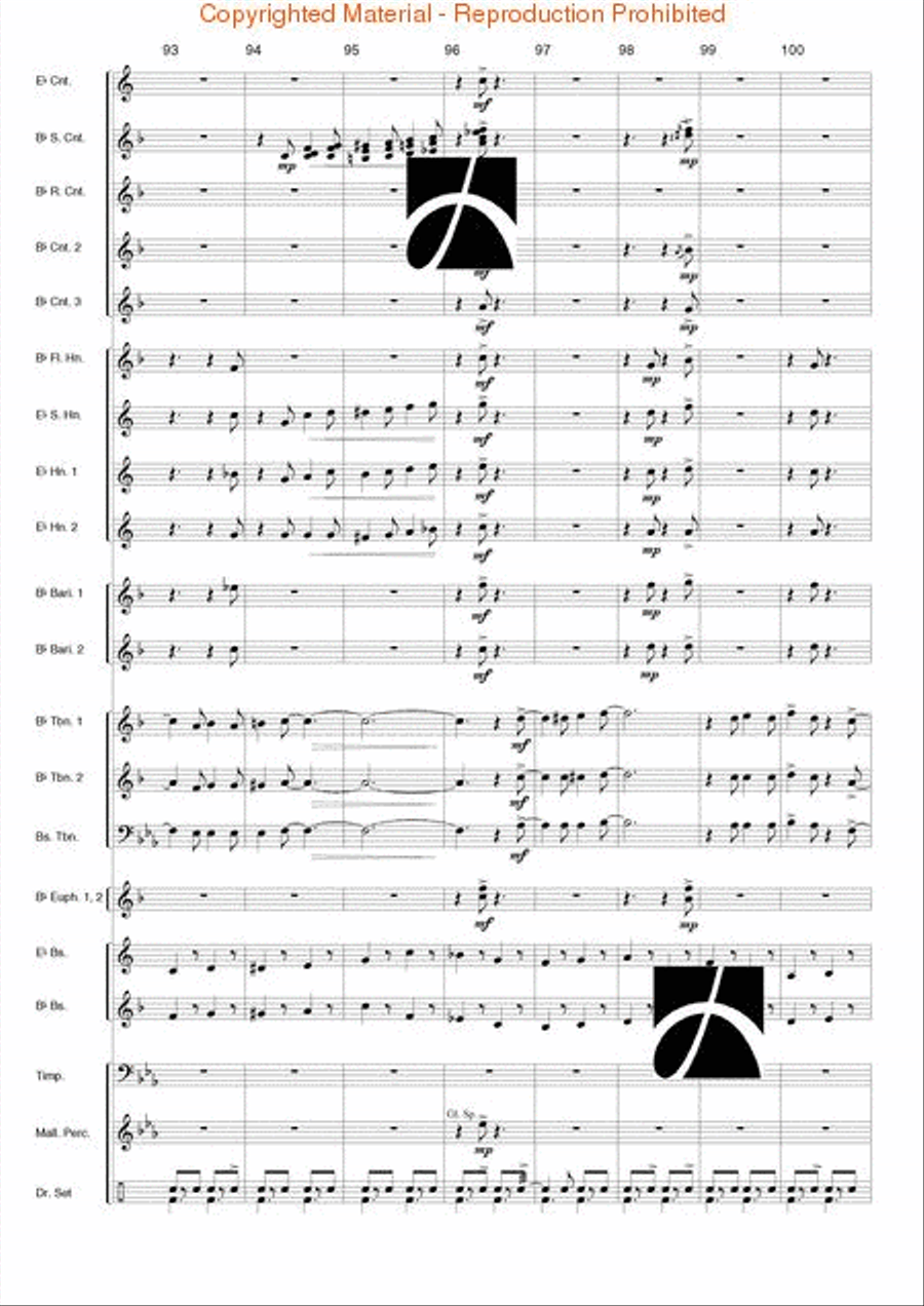Marching Blues Marching Blues Concert Band scores gallery preview page 14