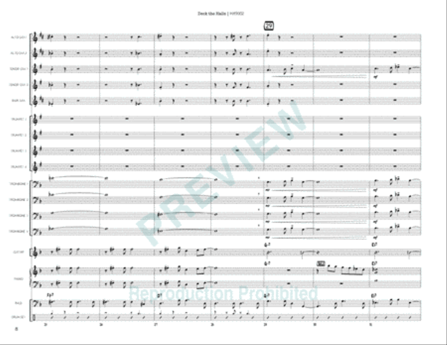 Deck the Halls Deck the Halls Jazz Ensemble scores gallery preview page 9