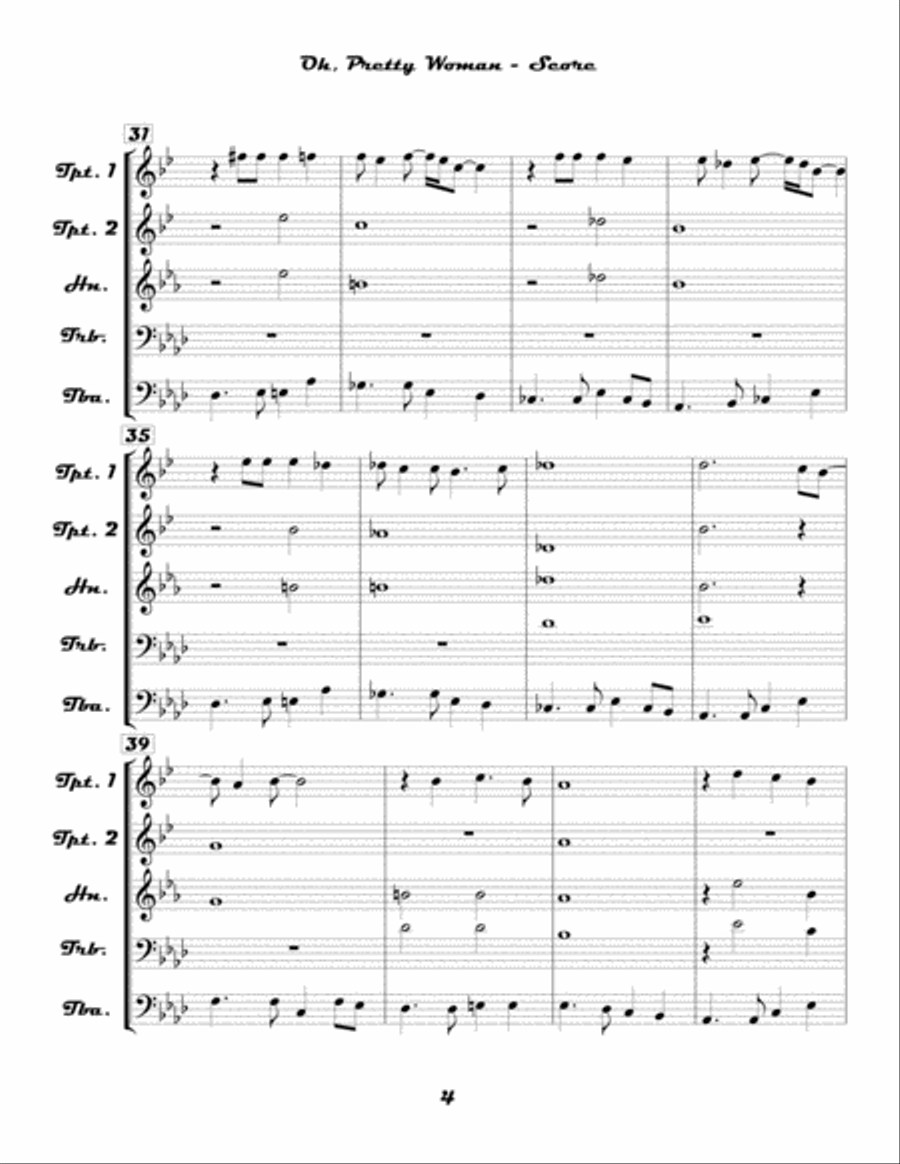 Oh, Pretty Woman Oh, Pretty Woman School and Community scores gallery preview page 4